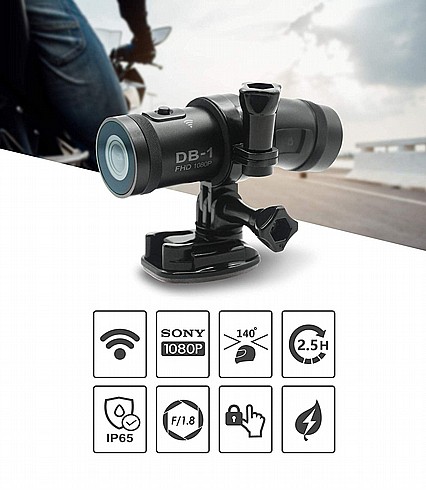 מצלמה לקסדה קדמית ואחורית לקסדת אופנוע DB-1 1